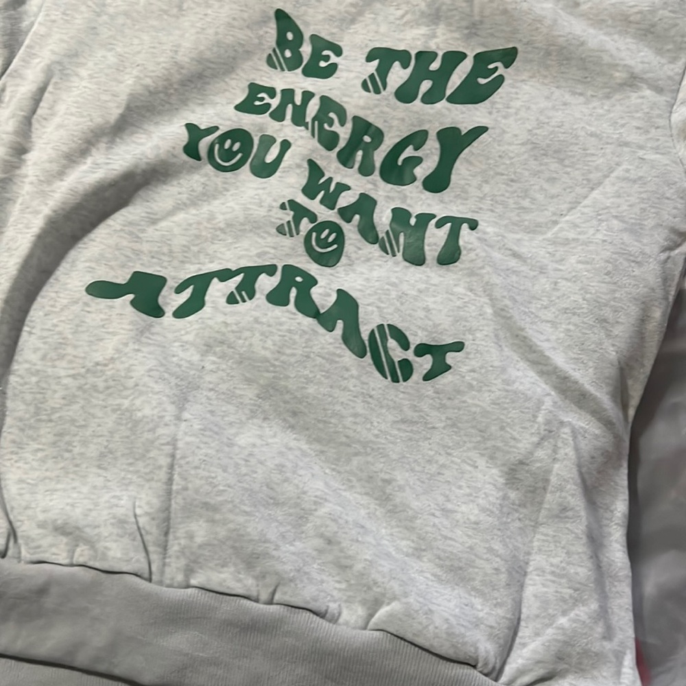 “Be the energy you want to attract” super cozy lightweight oversized sweatshirt